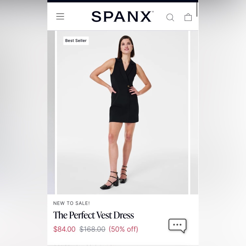 Spanx the vest dress size small brand new with tags